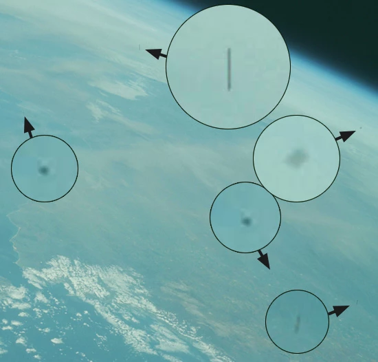 Cilindervormige UFO op NASA-ruimtefoto, Apollo 9 - 1969